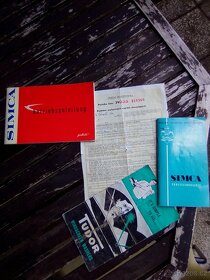 Simca 1300, Aronde Elysée díly,časopisy příručky a dokumenty - 8