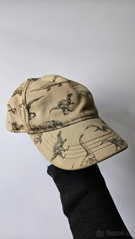 Khaki kšiltovka s dinosaury - značka: H&M - 8