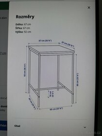 Stůl a 2 barové židle Ikea Sandberg - 8