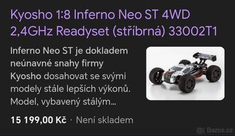 Kyosho neo st nitro spalovací motor 1/8 - 8