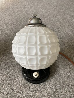 lampa lampička Art deco lampička chrom svítidlo staré - 8