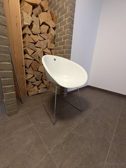 Bílé žídle - 2 ks - italský minimalismus - 8