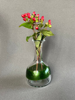 Rosenthal Designová váza, karafa 23 cm, hutní sklo - 8