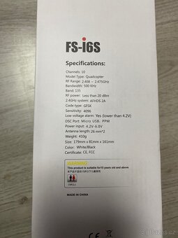 FLY SKY FS -I6S ovladač dron, helikop a jiné - 8