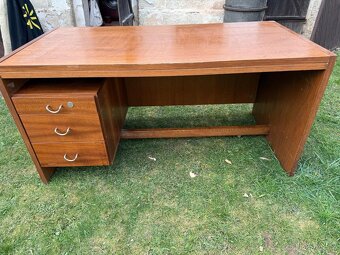 Stylový dřevěný psací stůl se šuplíky 150×75 cm - 8