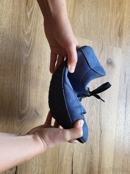 Barefoot kožené modré mokasíny - 8