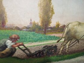 Aukční obraz. J. Šustek olej na plátně - 8