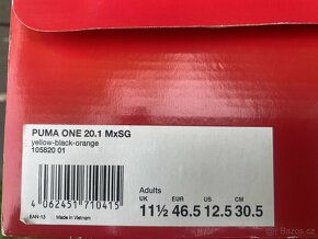 Nové kopačky Puma One 20.1 MxSG, velikost 46,5 - 8