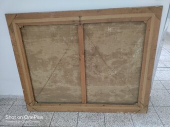 VELKÝ OBRAZ OLEJ NA PLÁTNĚ-FRANTISEK THER-SEJCKÁ LHOTA 1950 - 8