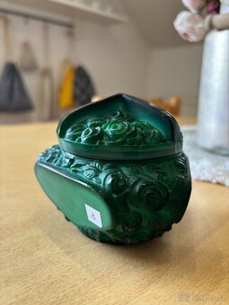 Malachitové sklo - různé druhy - 8