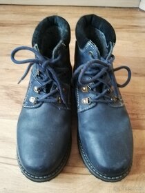 pánské kožené modročerné zimní šněrovací boty zn. Lasocki 41 - 8
