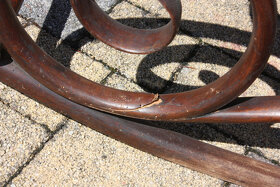 Thonet křeslo houpací s vysouvací podnožkou, 1890 - 1915 - 8