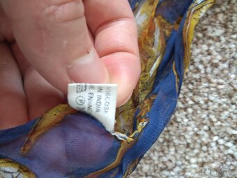 Nový dámský šátek s motivem mořských plodů - viskóza, Indie - 8