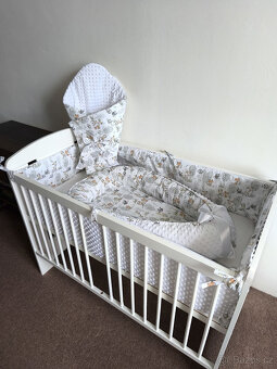 Nová souprava do psotýlky zvířátka+bílé minky - 8