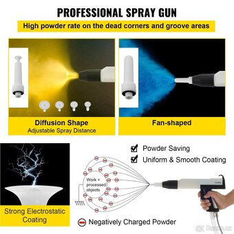 Vevor WX-958 - elektrostatický práškový lakovací stroj - 8