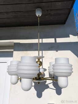 Retro opálový lustr Kamenický Šenov - 70. léta - 8