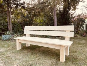 Masivní dřevěná lavice - 8