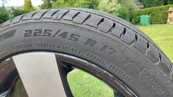 R17 225/45 Letní Alu kola Opel (zánovní pneu) - 8