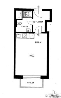 Pronájem novostavby bytu 1+kk s balkonem v centru Olomouce, - 8