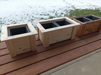 Dřevěný květináč, truhlík, skladem - 8