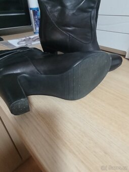 černé kožené kozačky  vel.39 - 8