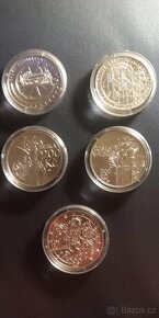 soubor 28 stříbrných mincí motiv Praha 1948 - 2020 - 8