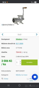 Litinový Mlýnek na maso - 8