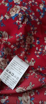 Shein vínové květinové dlouhé šaty s páskem - NOVÉ - 8