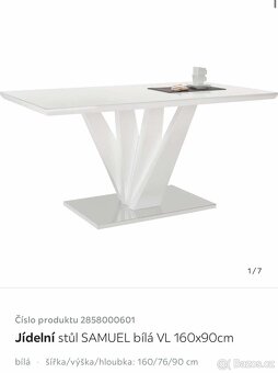 Jídelní stůl bílý - 8