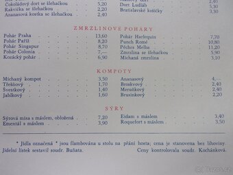 STARÝ JÍDELNÍ A NÁPOJOVÝ LÍSTEK - HOTEL PALACE PRAHA - 8