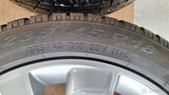 Alu kola Opel 18" 5x115 zimní pneu 235/45 R18 6-7mm - 8