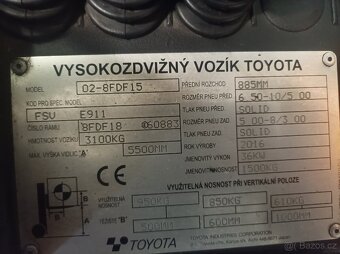 Vysokozdvižný vozík Toyota 02-8FDF15 - 8