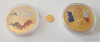 Sběratelská sada  100 let ČSR 1ks zlato a 6ks pozlac.měď - 8