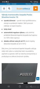 Prodám Nové Bazenové Tepelné Čerpadlo Ploolex FI 70 Do 40m3 - 8