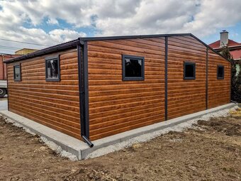 moderni garaz , dvojgaraz , drevodekor, plechova garaz - 8