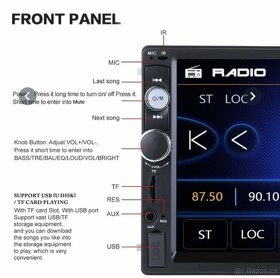 autorádio Double 2Din 7” HD Touch - 8