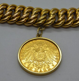 Zlatý náramek s mincí - 8