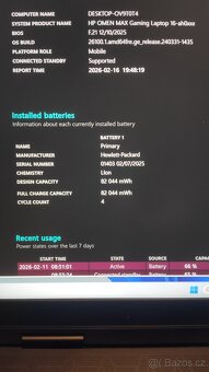 Herní notebook HP OMEN 16 Ultra 9. 64GB, SSD 2TB, RTX 5080 - 8