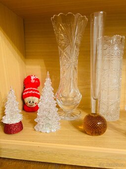 Porcelán sošky sklenice broušené sklo - 8