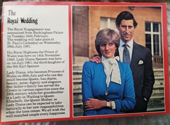 7x pohlednice Anglie: Charles a Diana. RARITA. - 8