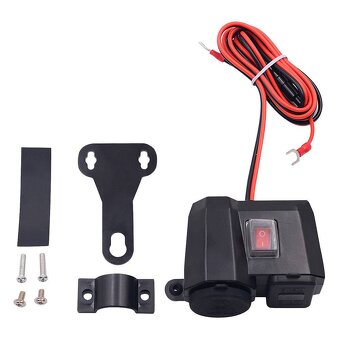 Velice výkonná multifunkční nabíječka 2 x USB 4,2A,voltmetr. - 8