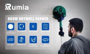 Bruska na SDK a omítku s odsáváním, 800W, žirafa - 8