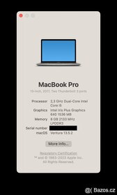 MacBook Pro 13 (A1708) i5, 8GB, (2560x1600), 256GB - 8
