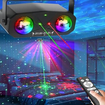 Prodám nové párty světlo -laser +ball Pouze rozbaleno - 8