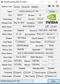 Nvidia Gigabyte GT 740 2 Gb, 1072/5400 Mhz s příslušenstvím - 8