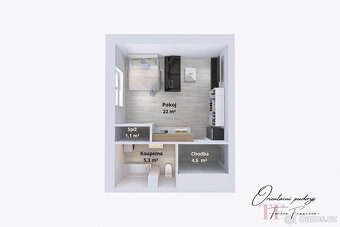 Pronájem bytu 1+kk, 33 m², Prostějov, ul. Krokova - 8