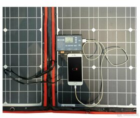 Solární nabíjecí taška 80W pro 12V aku, vč. regulátoru - 8
