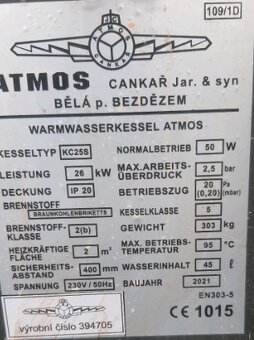 PRODÁM / Kotel Atmos na uhlí/dřevo/pelety – SUPER STAV - 8