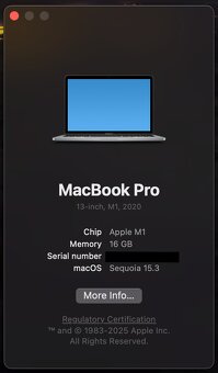 MacBook Pro 13" M1 (2020) – 16 GB RAM, 256 GB SSD - 8