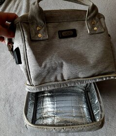 Stylová přebalovací taška/batoh šedá - 8